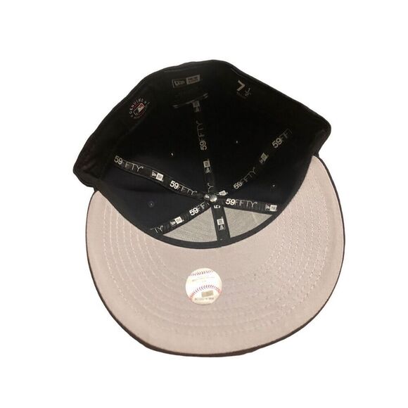 New Era New York Yankees Dual Logo 59FIFTY Fitted Hat Cap Size 7 1/2 - Picture 5 of 5